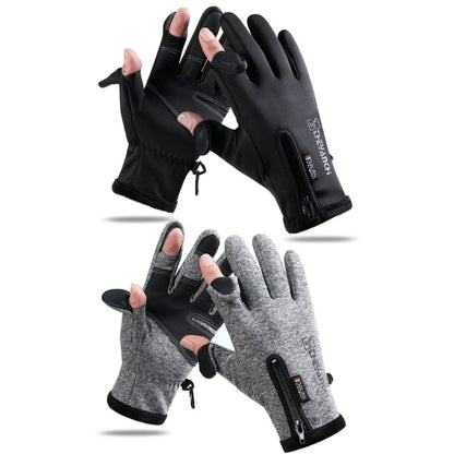 Outdoor Sports Riding Warm Gloves Touch Screen Fingerless Fishing Gloves, Size: L(Black) - Cycling Gloves by PMC Jewellery | Online Shopping South Africa | PMC Jewellery