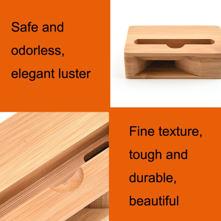 2 PCS GB050 Mobile Phone Stand Bamboo Loudspeaker - Desktop Holder by PMC TechLife | Online Shopping South Africa | PMC TechLife