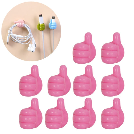 10 PCS Handy Holder Cable Organizer Household Convenience Clip(Pink) - Cable Organizer by PMC Jewellery | Online Shopping South Africa | PMC Jewellery