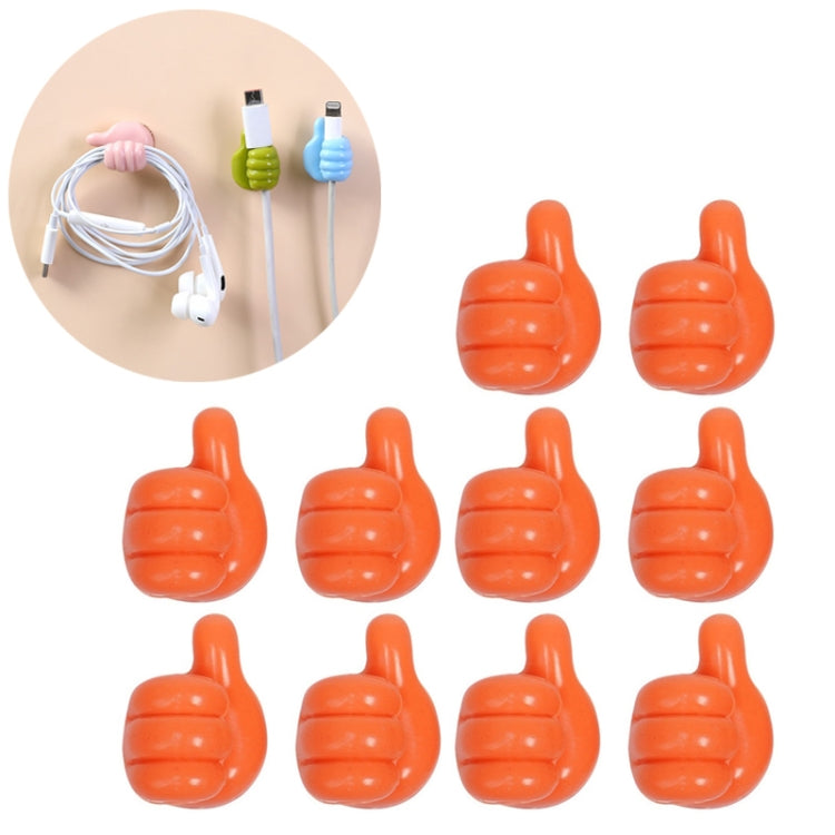 10 PCS Handy Holder Cable Organizer Household Convenience Clip(Orange) - Cable Organizer by PMC TechLife | Online Shopping South Africa | PMC TechLife