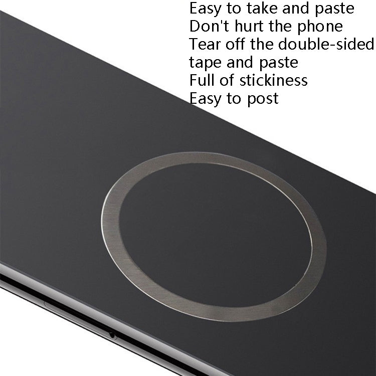 20 PCS Ring Car Magnetic Suction Wireless Charger Lead Magnetic Ring Back Sticker, Color: Silver - Hand-Sticking Bracket by PMC TechLife | Online Shopping South Africa | PMC TechLife