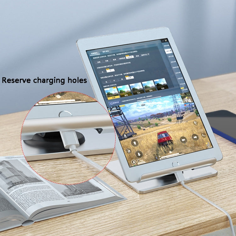 Aluminum Alloy Folding Tablet Bracket(Bright Silver) - Desktop Holder by PMC TechLife | Online Shopping South Africa | PMC TechLife
