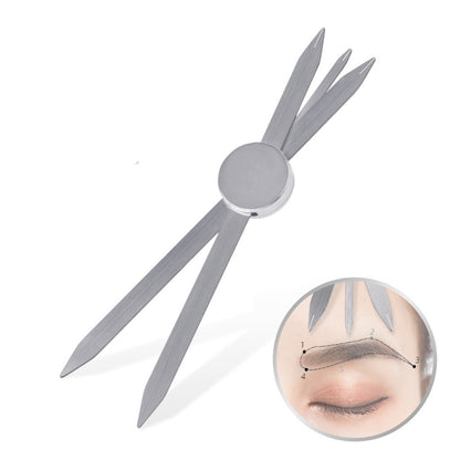 Three-point Positioning Tattoo Measuring Eyebrow Ruler(Silver) - Eyes by PMC Jewellery | Online Shopping South Africa | PMC Jewellery