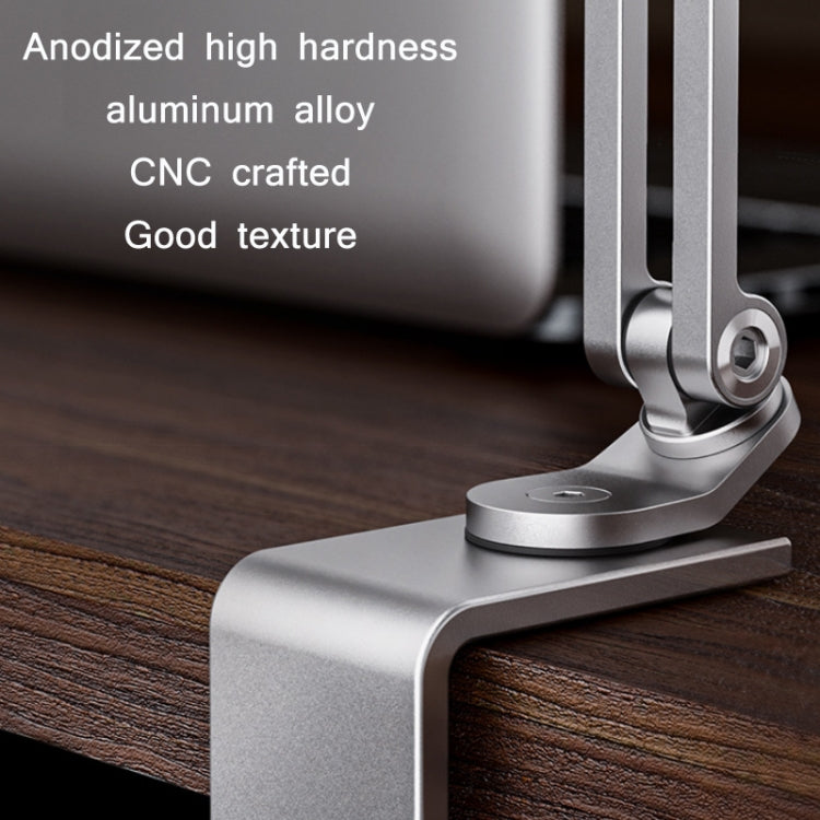 P60 Desktop Folding Mobile Phone Chuck Holder For 4-13 Inch Mobile Phone/Tablet(Silver) - Desktop Holder by PMC TechLife | Online Shopping South Africa | PMC TechLife