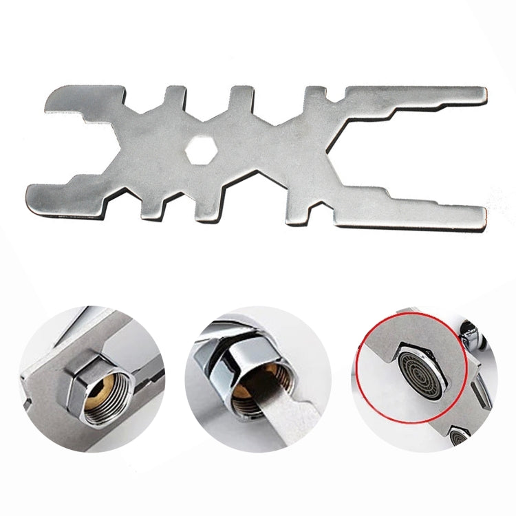 H-Type Multifunctional Socket Bathroom Install Faucet Wrench(Silver) - Hex Key & Spanner by PMC TechLife | Online Shopping South Africa | PMC TechLife