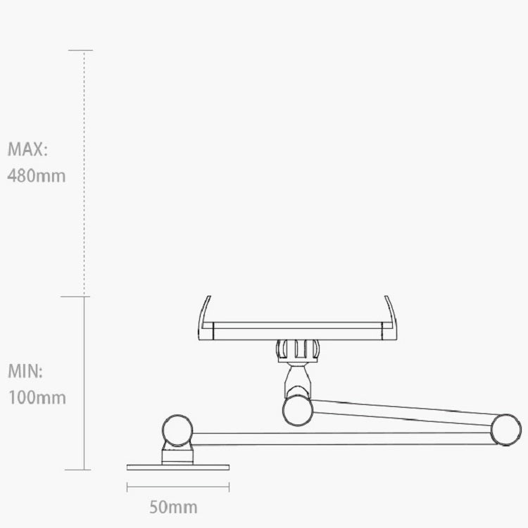 WS-2 Wall-Mounted Folding Telescopic Holder For Mobile Phone And Tablet(White) - free shipping - PMC TechLife - Order now!
