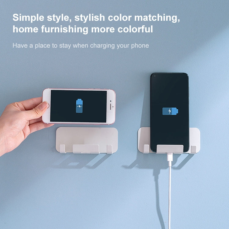 2 PCS  Punch-Free Wall-Mounted Rack Mobile Phone Charging Holder(Blue) - Hand-Sticking Bracket by PMC TechLife | Online Shopping South Africa | PMC TechLife