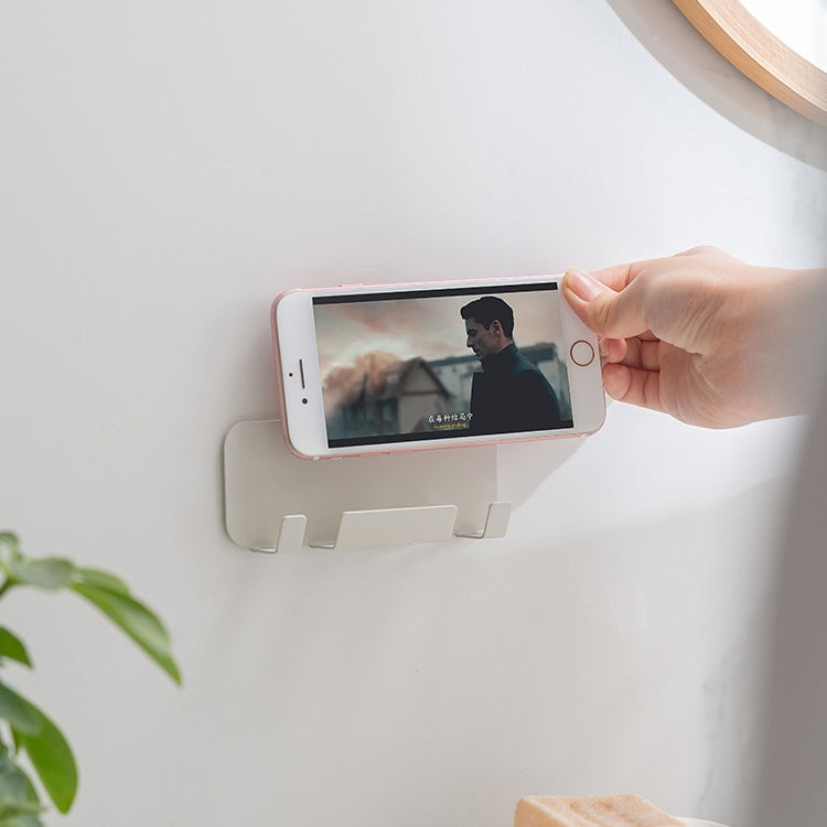 2 PCS  Punch-Free Wall-Mounted Rack Mobile Phone Charging Holder(Pink) - Hand-Sticking Bracket by PMC TechLife | Online Shopping South Africa | PMC TechLife