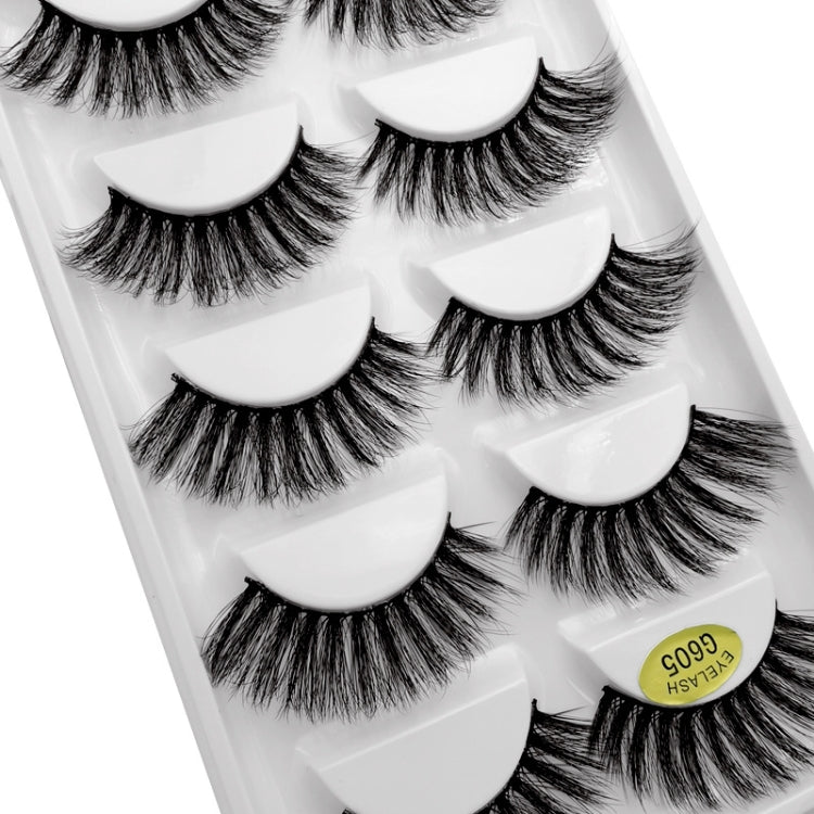 ShiDiShangPin 5 Pairs Mink Fake Eyelashes With Tweezers(G605) - Eyes by PMC Jewellery | Online Shopping South Africa | PMC Jewellery