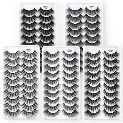 10 Pairs 3D Cat Eye False Eyelashes Naturally Thick And Fluffy Eyelashes(Y605) - Eyes by PMC Jewellery | Online Shopping South Africa | PMC Jewellery