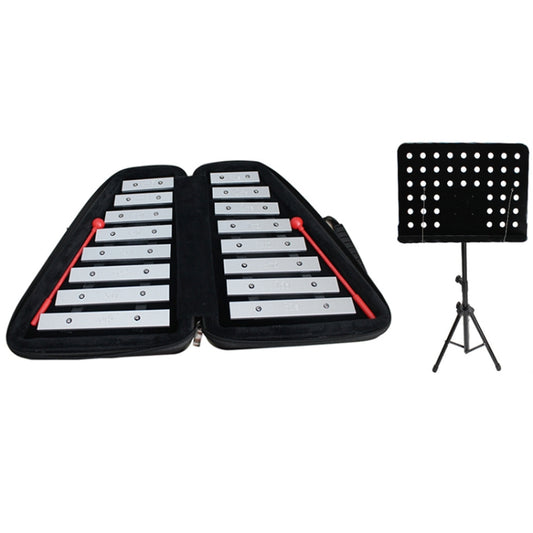 JZ-35 16-Tone Double Row Carillon Orff Percussion Instrument, Color: Silver With Shelf - Percussion Instruments by PMC Jewellery | Online Shopping South Africa | PMC Jewellery