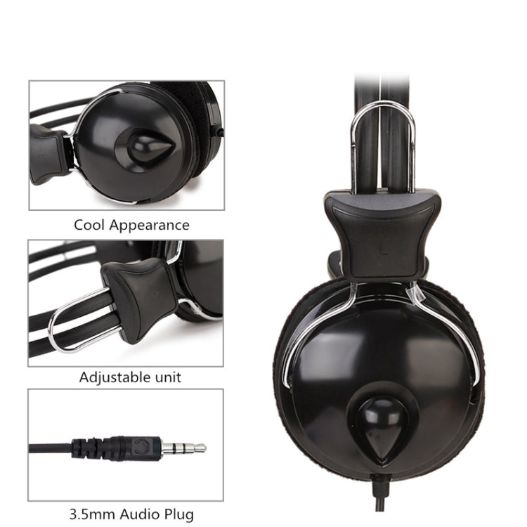 Soyto SY808MV Online Class Office Computer Headset, Cable Length: 1.6m, Color: Black 3.5mm - free shipping - PMC TechLife - Order now!