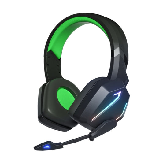 Soyto SY-G20 RGB Dual Streamer Gaming Computer Headset, Style: Lighting Version (Black Green) - Multimedia Headset by Soyto | Online Shopping South Africa | PMC Jewellery | Buy Now Pay Later Mobicred