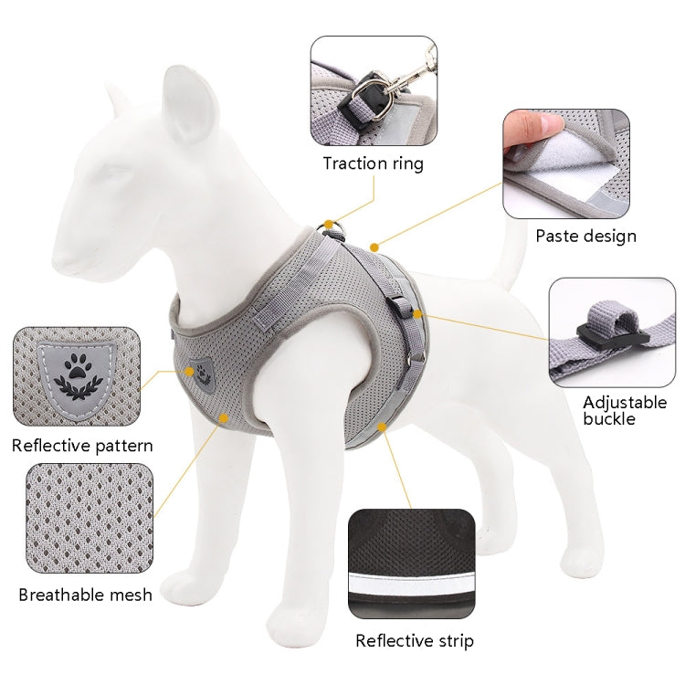 BL-844 Pet Chest Straps Reflective Breathable Dog Rope, Size: S(Black) - free shipping - PMC TechLife - Order now!