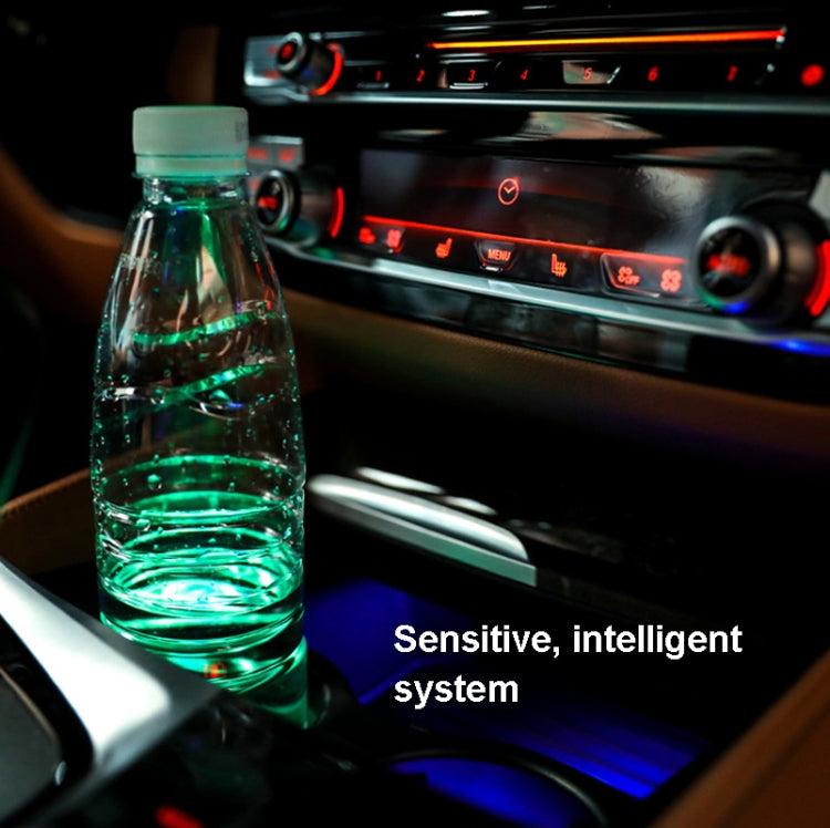 1 Pair 68mm LED Smart Light-Emitting Coaster Light Car Cup Slot Atmosphere Light(Modern Technology) - free shipping - PMC TechLife - Order now!