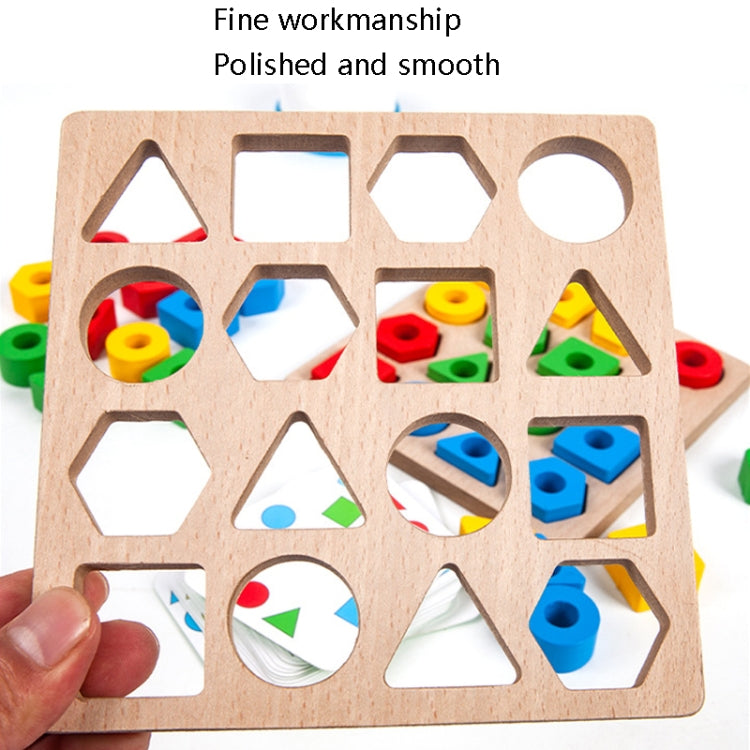 Geometric Figures Matching Blocks Children Puzzle Toy For Double - Math Toys by PMC Jewellery | Online Shopping South Africa | PMC Jewellery