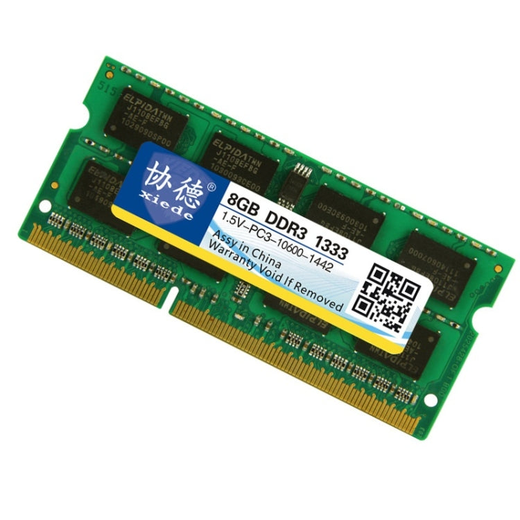 XIEDE X044 DDR3 NB 1333 Full Compatibility Notebook RAMs(8GB) - RAMs by XIEDE | Online Shopping South Africa | PMC Jewellery | Buy Now Pay Later Mobicred