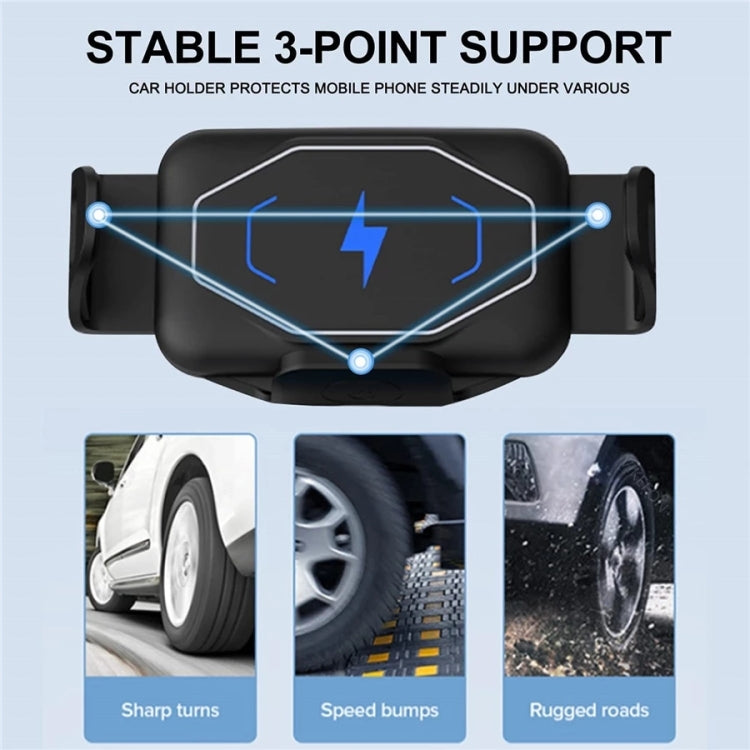 S15 15W QI Magnetic Car Wireless Charging Holder For Folding Screen Phone(Black) - Wireless Charger Holders by PMC TechLife | Online Shopping South Africa | PMC TechLife