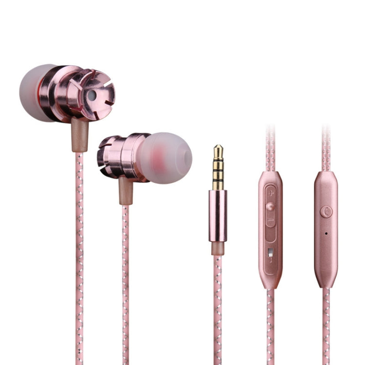 2 PCS EN500 3.5mm Plug Snake Pattern In-Ear Phone Earphone(Rose Gold) - In Ear Wired Earphone by PMC Jewellery | Online Shopping South Africa | PMC Jewellery