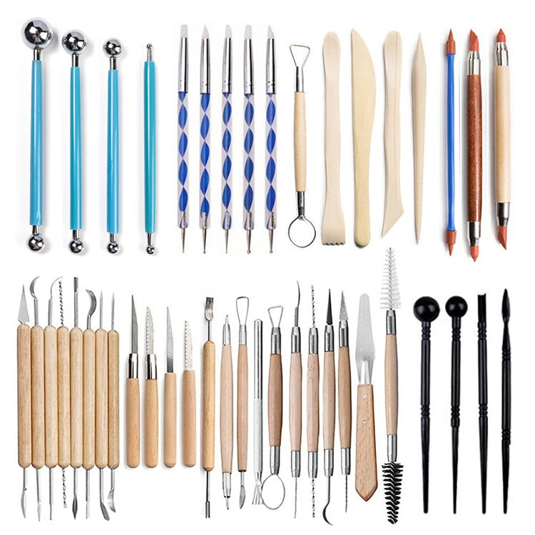 43 In 1 Clay Tool Combination Set with Storage Bag - Art Supplies by PMC TechLife | Online Shopping South Africa | PMC TechLife