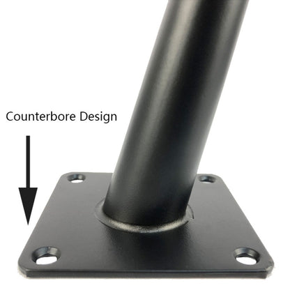 LH-ZT-0001 Cone Round Tube Furniture Support Legs, Style: Oblique Cone Height 15cm(Matte Black) - Furniture Accessories by PMC Jewellery | Online Shopping South Africa | PMC Jewellery
