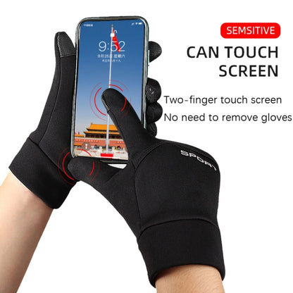 Outdoor Sports Velvet Anti-Slip Glove, Size: M(Black) - Full Finger Gloves by PMC Jewellery | Online Shopping South Africa | PMC Jewellery