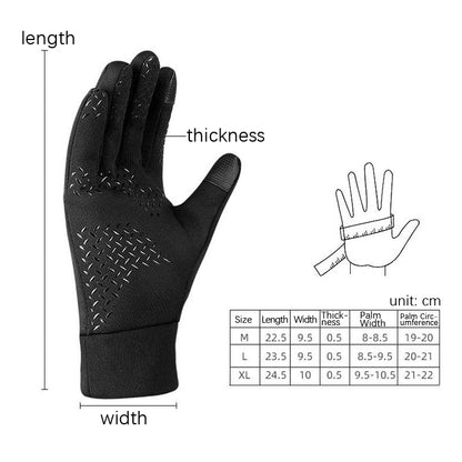 Outdoor Sports Velvet Anti-Slip Glove, Size: XL(Black) - Full Finger Gloves by PMC Jewellery | Online Shopping South Africa | PMC Jewellery