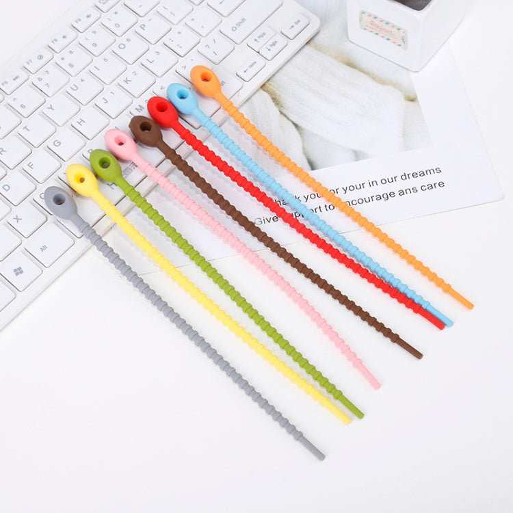 20 PCS Silicone Data Cable Storage Strap Cable Organizer(Blue) - Cable Organizer by PMC TechLife | Online Shopping South Africa | PMC TechLife