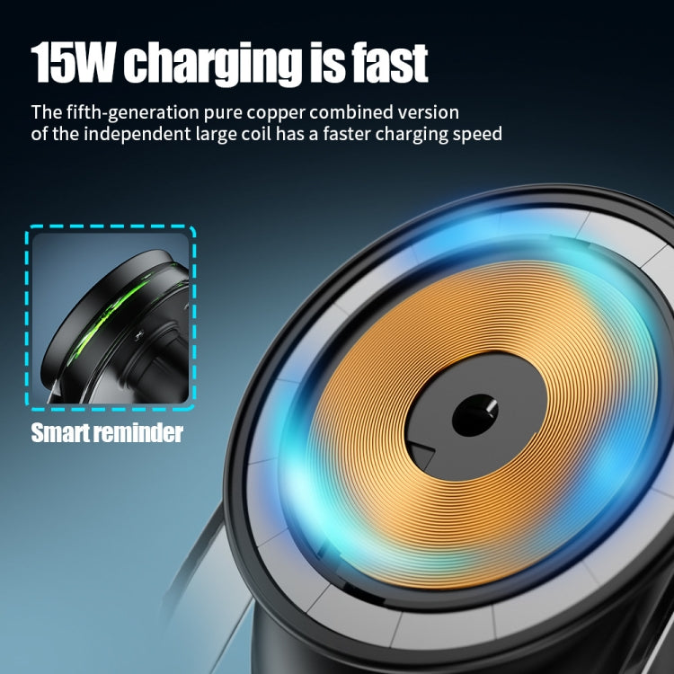 F9189 15W MagSafe Magnetic Car Lighting Wireless Charger(Black) - Wireless Charger Holders by PMC TechLife | Online Shopping South Africa | PMC TechLife