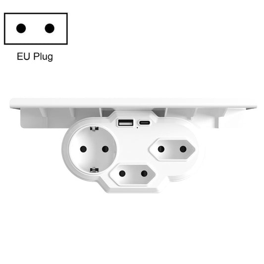 HHT610 Expansion Plug Adapter, EU Plug, Specification: With Tray No Light(White) - Plug Adaptor by PMC Jewellery | Online Shopping South Africa | PMC Jewellery