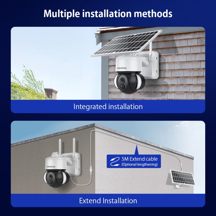 SHIWOJIA IP66 Waterproof WiFi Solar Dome IP Camera,  Support Two-way Audio & PIR Motion Detection & Night Vision & TF Card(1080P Graffiti Solar WiFi Version) - Wireless Camera by PMC Jewellery | Online Shopping South Africa | PMC Jewellery