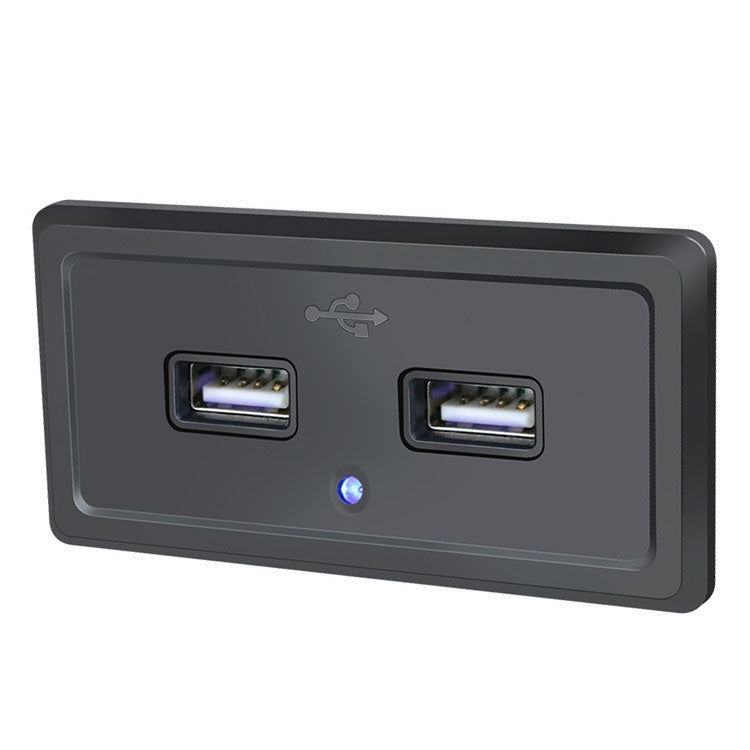 12V24V Route Bus Dual USB Charging Input Car Charger(Blue Light) - DIY Modified Charger by PMC TechLife | Online Shopping South Africa | PMC TechLife