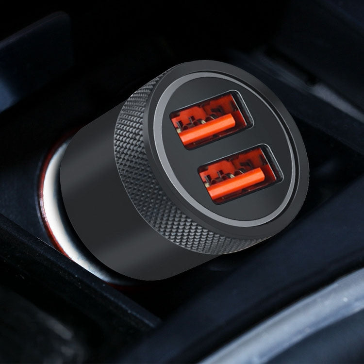 Aluminum Alloy Cigarette Lighter Applicable Car Charger, Model: Gray QCPD - Car Charger by PMC Jewellery | Online Shopping South Africa | PMC Jewellery