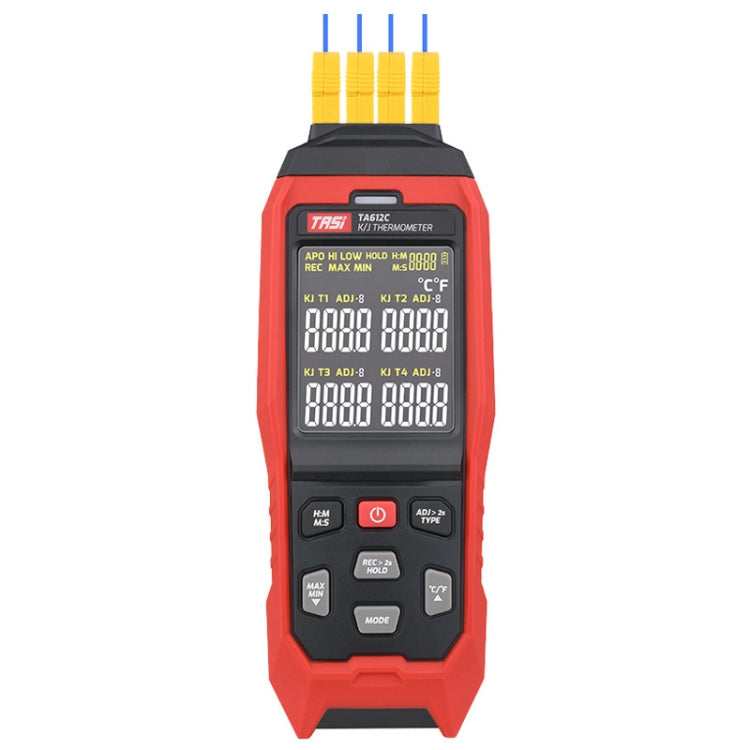TASI Contact Temperature Meter K-Type Thermocouple Probe Thermometer, Style: TA612C 4 Channels - free shipping - PMC TechLife - Order now!