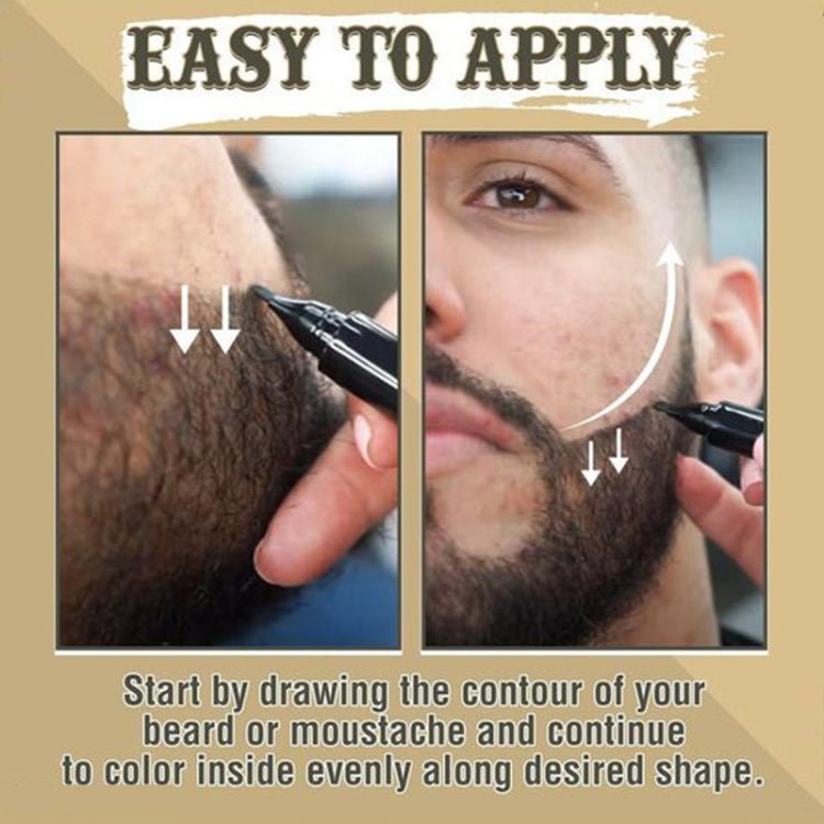 3 Sets Waterproof Beard Filler Beard Styling Pen(Dark Brown) - Face by PMC Jewellery | Online Shopping South Africa | PMC Jewellery