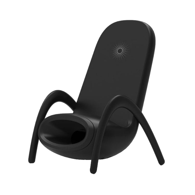JP-wxc Chair Shape Wireless Charger with Amplifier Function(Black) - Wireless Charger by PMC TechLife | Online Shopping South Africa | PMC TechLife
