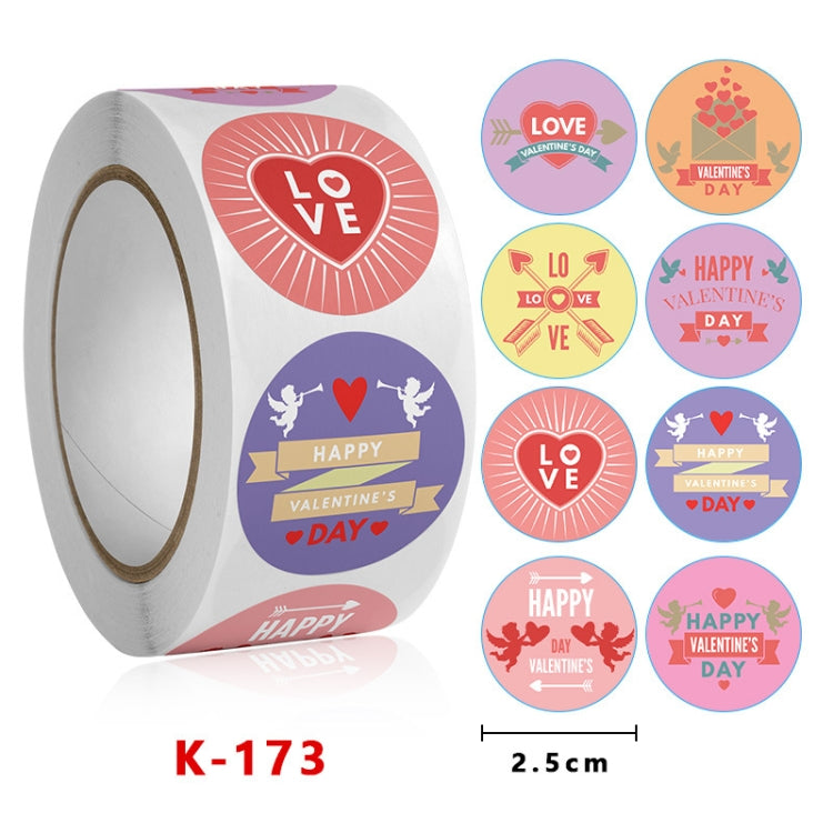 Roll Pack Valentine Day Heart Love Sticker Self-adhesive Label, Size: 2.5cm / 1 Inch(K-173) - Sticker & Tags by PMC Jewellery | Online Shopping South Africa | PMC Jewellery