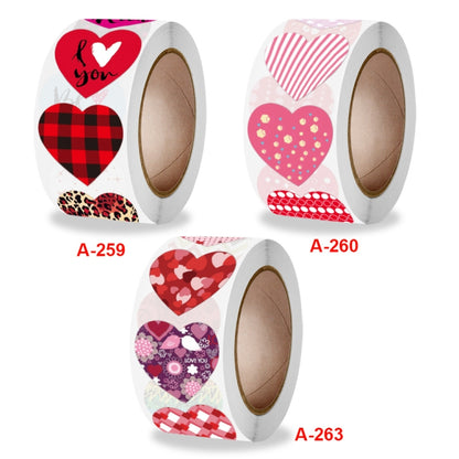 Roll Pack Valentine Day Heart Love Sticker Self-adhesive Label, Size: 2.5cm / 1 Inch(K-174) - Sticker & Tags by PMC Jewellery | Online Shopping South Africa | PMC Jewellery