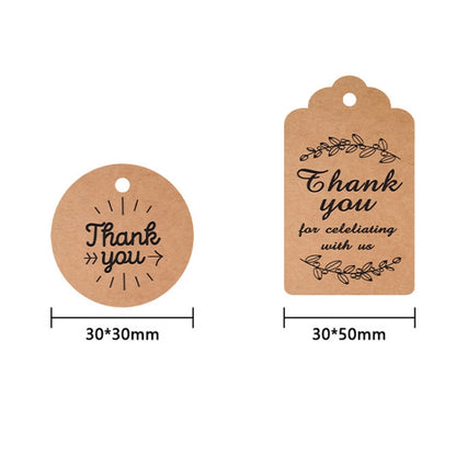 100pcs /Pack Kraft Paper Gift Tag With 20m Hemp Rope(L-14) - Gift Bags & Wrapping Supplies by PMC Jewellery | Online Shopping South Africa | PMC Jewellery