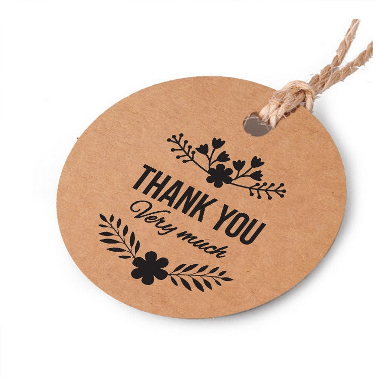 100pcs /Pack Kraft Paper Gift Tag With 20m Hemp Rope(L-01) - Gift Bags & Wrapping Supplies by PMC Jewellery | Online Shopping South Africa | PMC Jewellery