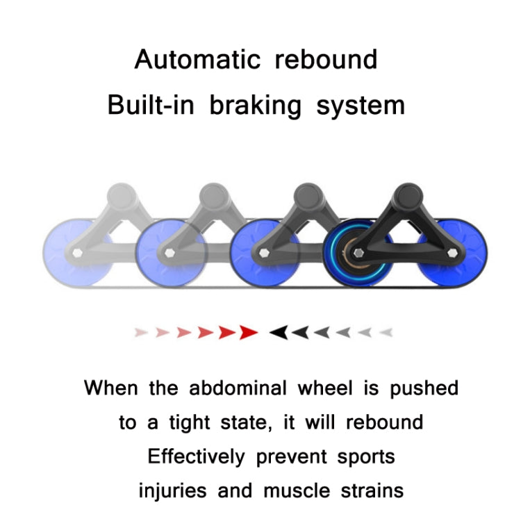 Automatic Rebound Double Wheel Abdominal Fitness Wheel(Blue) - Fitness Equipments by PMC Jewellery | Online Shopping South Africa | PMC Jewellery