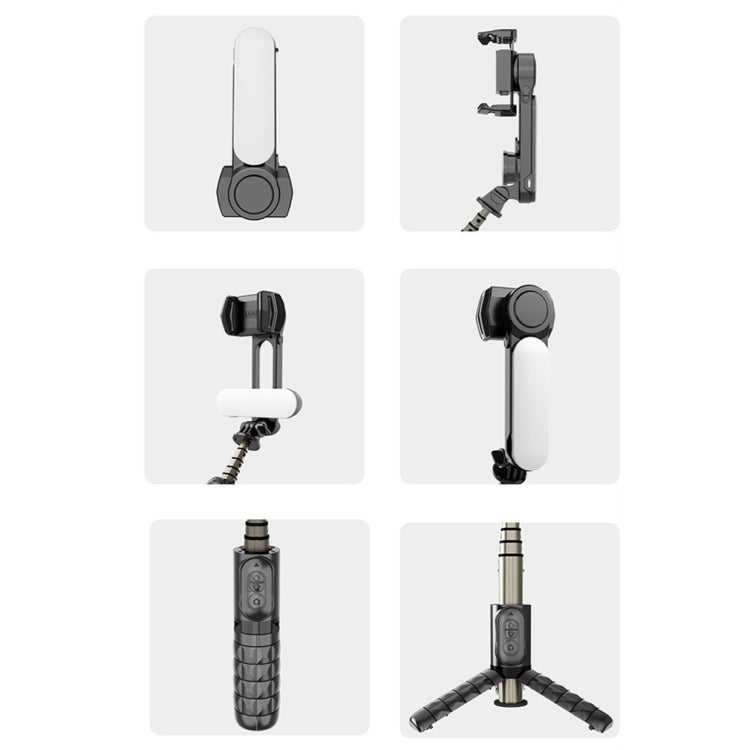Removable Fill Light Phone Handheld Stabilizer with APP(Q09 Black) - Handheld Gimbals by PMC TechLife | Online Shopping South Africa | PMC TechLife