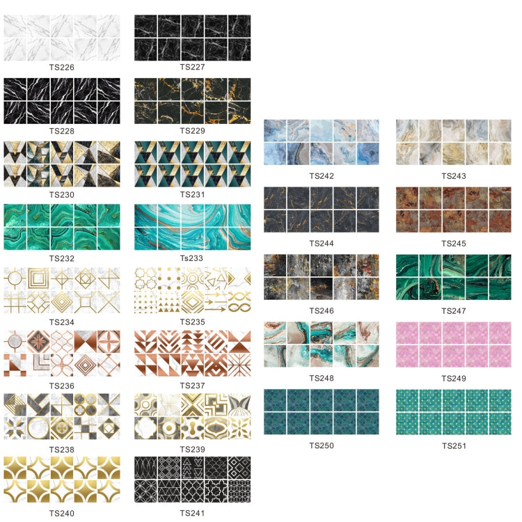 20 PCS 20cm PVC Crystal Covered Film Geometric Pattern Tile Wall Sticker(TS233) - Wall Tile Stickers by PMC TechLife | Online Shopping South Africa | PMC TechLife