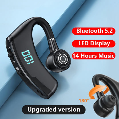 V9S Bluetooth Headset Noise Cancelling Headphones With LED Display(Blue Single Ear) - Bluetooth Earphone by PMC Jewellery | Online Shopping South Africa | PMC Jewellery