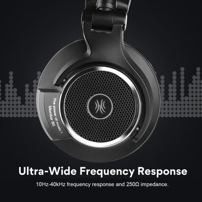 OneOdio M80 Open Three-band Balanced Monitor Mixer Studio DJ HIFI Wired Headset, Cable Length: 3m(Black) - Multimedia Headset by OneOdio | Online Shopping South Africa | PMC Jewellery | Buy Now Pay Later Mobicred