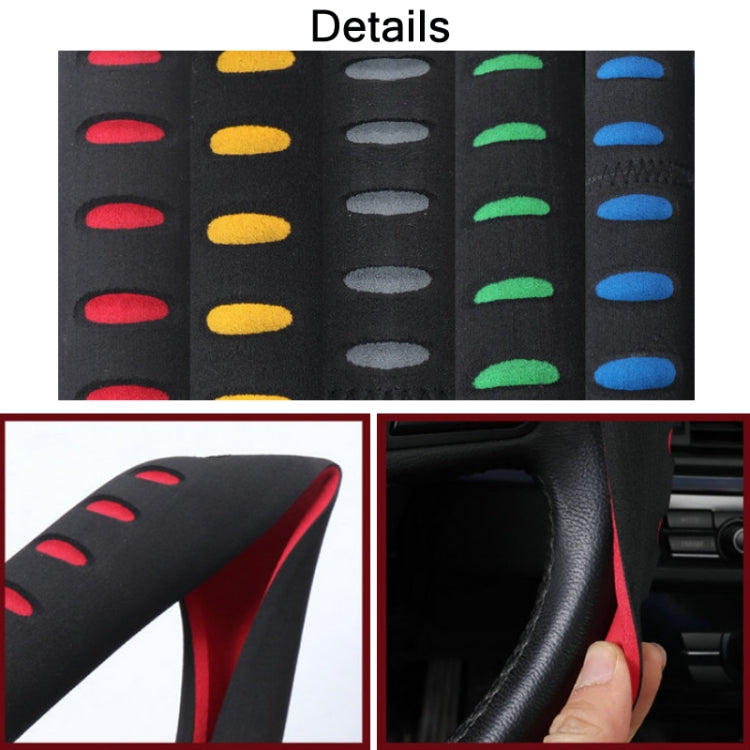 Sports Punched EVA Car Steering Wheel Cover, Size: 38cm(Red) - Steering Wheel Accessories by PMC TechLife | Online Shopping South Africa | PMC TechLife