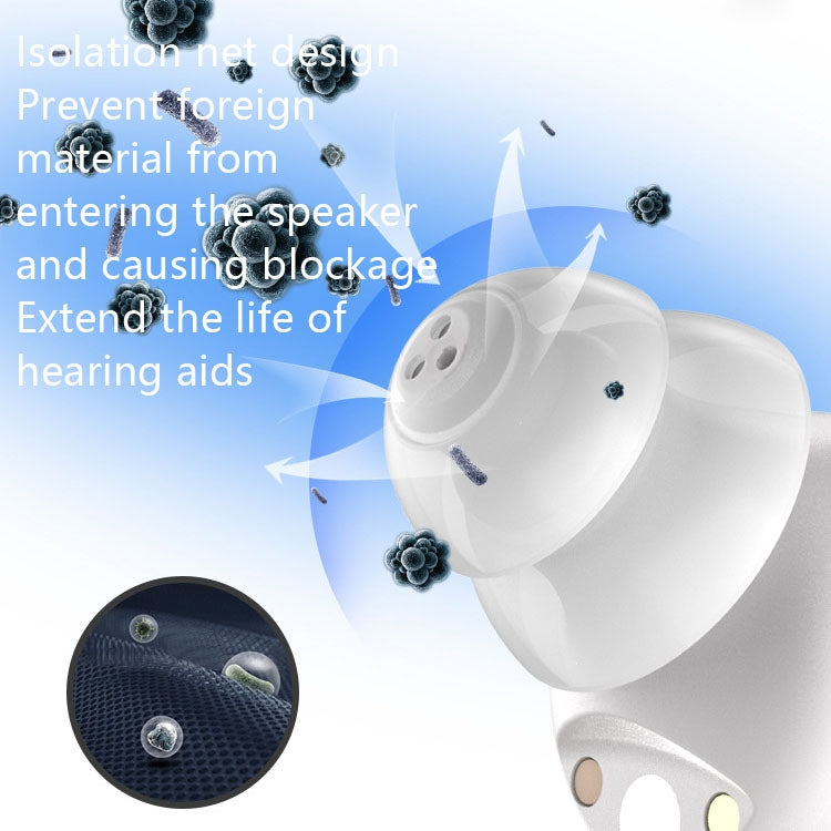 Old People Voice Amplifier Sound Collector Hearing Aid(Skin Color Double Machine + Black Charging Bin) - Hearing Aids by PMC Jewellery | Online Shopping South Africa | PMC Jewellery