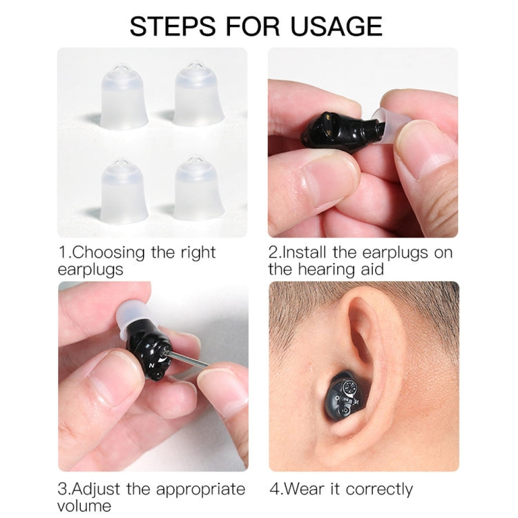 Magnetic Charge Dual-unit Sound Collector, Specification: EU Plug(Black) - Hearing Aids by PMC TechLife | Online Shopping South Africa | PMC TechLife