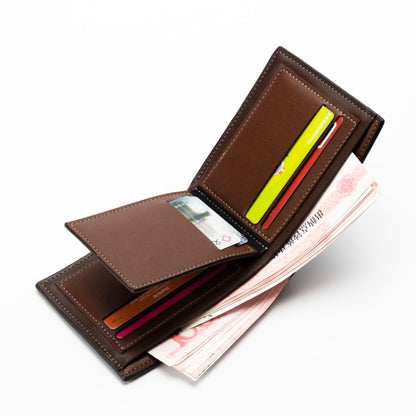 Baellerry Men Short Wallet Multi-card Lychee Pattern Business Wallet(Black) - Wallets by Baellerry | Online Shopping South Africa | PMC Jewellery