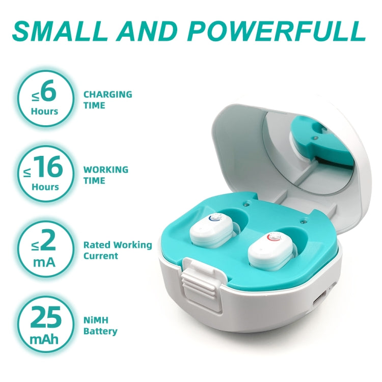 TWS On-Ear Sound Amplifier Hearing Aid with Charging Compartment(White) - free shipping - PMC TechLife - Order now!